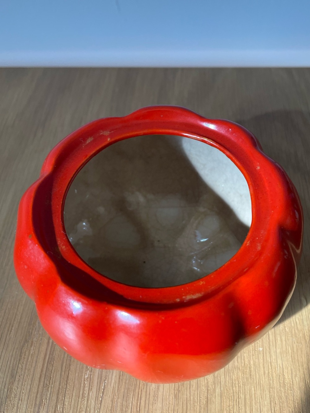 Vintage Maruhon Tomato Lidded Sugar Bowl Condiment Jar 1940s Japan - Picture 6 of 12